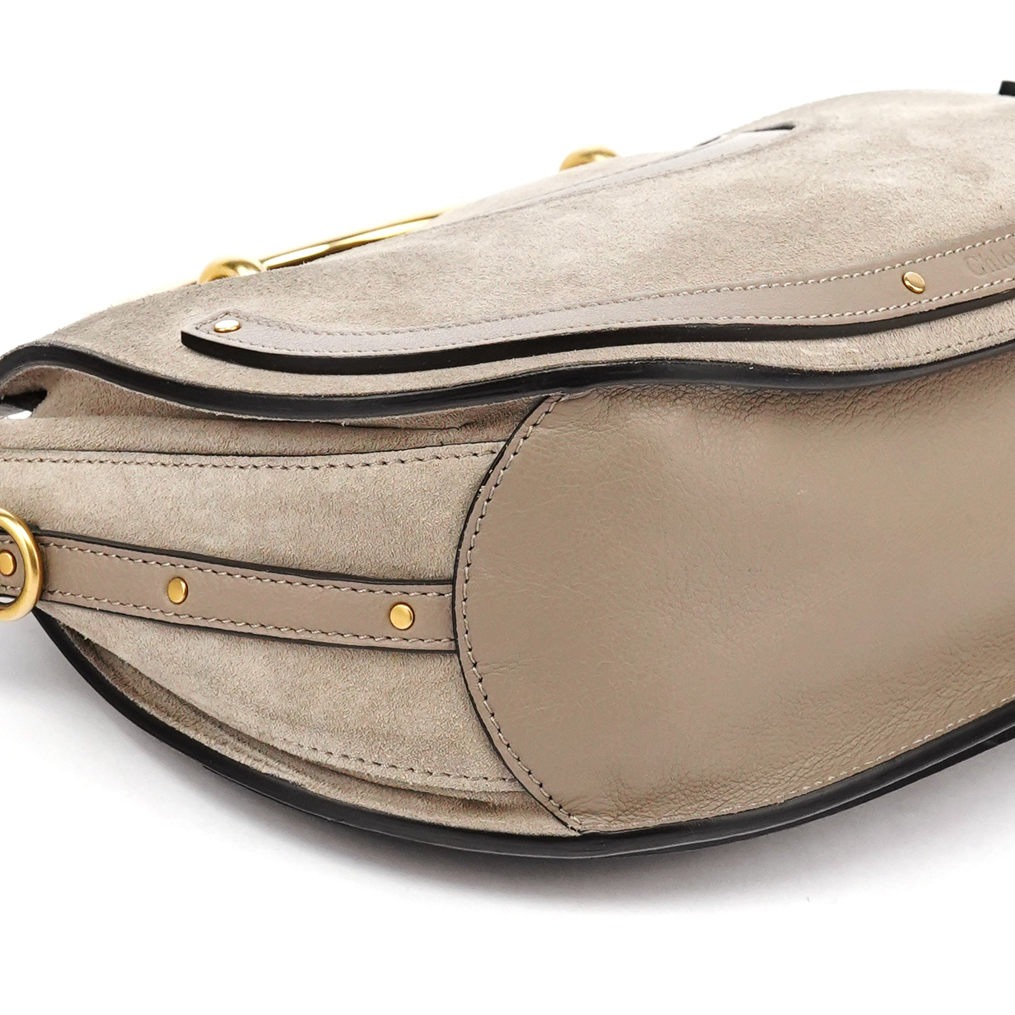Chloe Grey Suede Leather Pixie 2-Way Bag