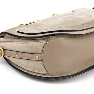Chloe Grey Suede Leather Pixie 2-Way Bag