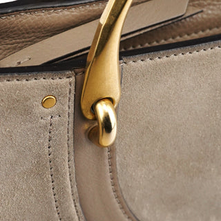 Chloe Grey Suede Leather Pixie 2-Way Bag