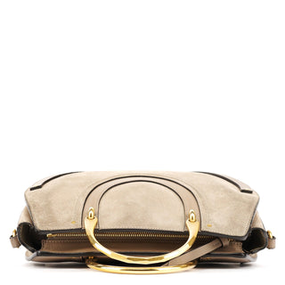 Chloe Grey Suede Leather Pixie 2-Way Bag