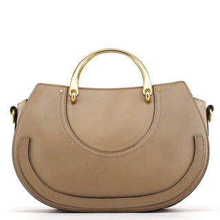 Chloe Grey Suede Leather Pixie 2-Way Bag