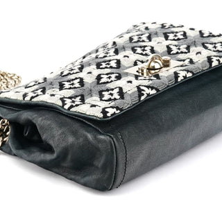 Chloe Grey Wool Knit Chain Shoulder Bag