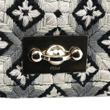 Chloe Grey Wool Knit Chain Shoulder Bag