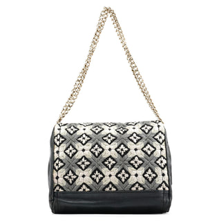 Chloe Grey Wool Knit Chain Shoulder Bag