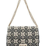 Chloe Grey Wool Knit Chain Shoulder Bag