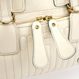 Chloe Ivory Leather Bay Tote Bag