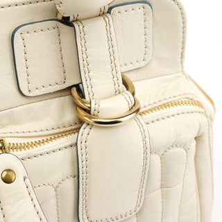 Chloe Ivory Leather Bay Tote Bag