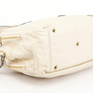 Chloe Ivory Leather Bay Tote Bag