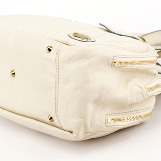 Chloe Ivory Leather Bay Tote Bag