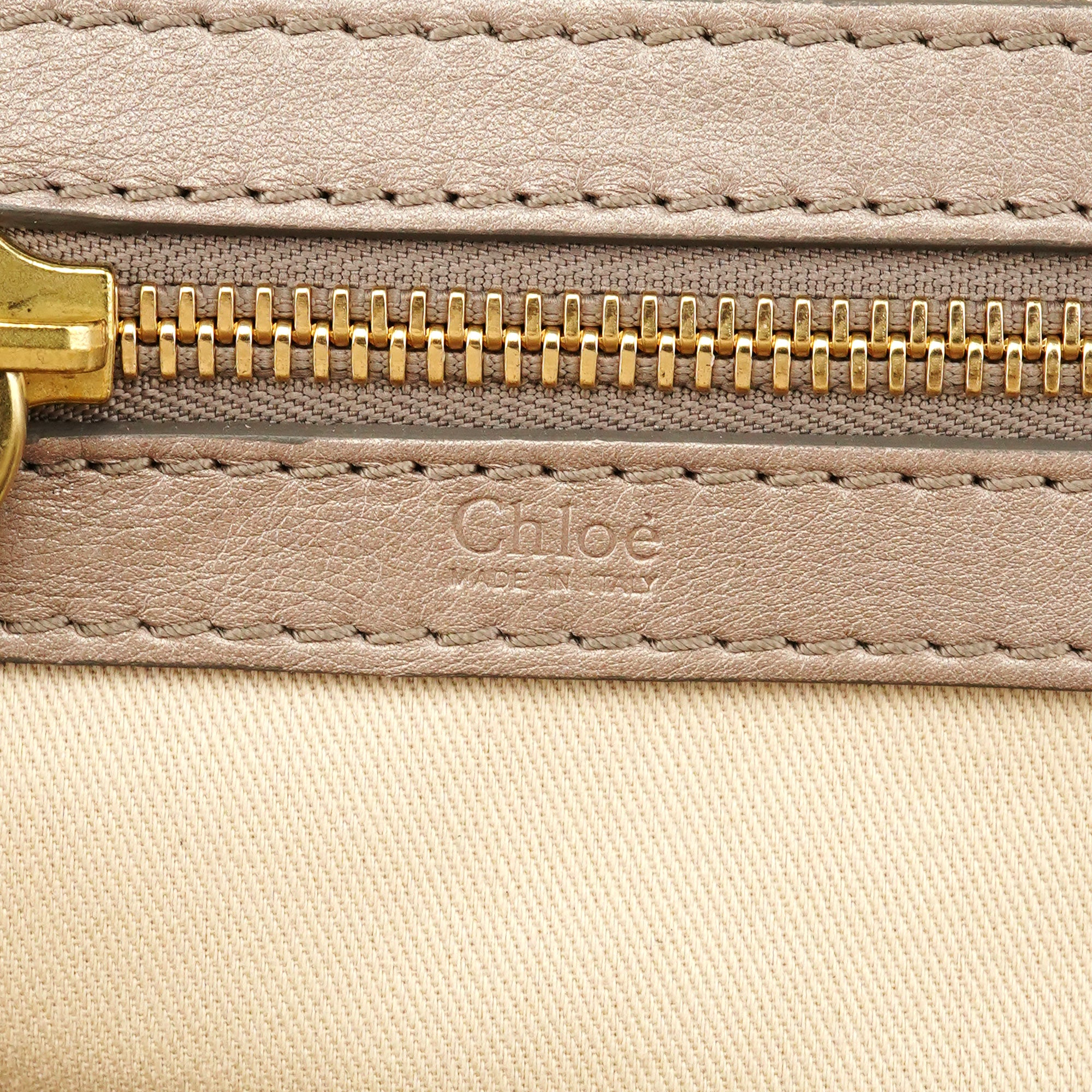 Chloe Ivory Leather Bay Tote Bag