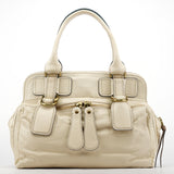 Chloe Ivory Leather Bay Tote Bag
