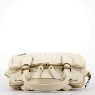 Chloe Ivory Leather Bay Tote Bag