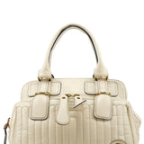 Chloe Ivory Leather Bay Tote Bag