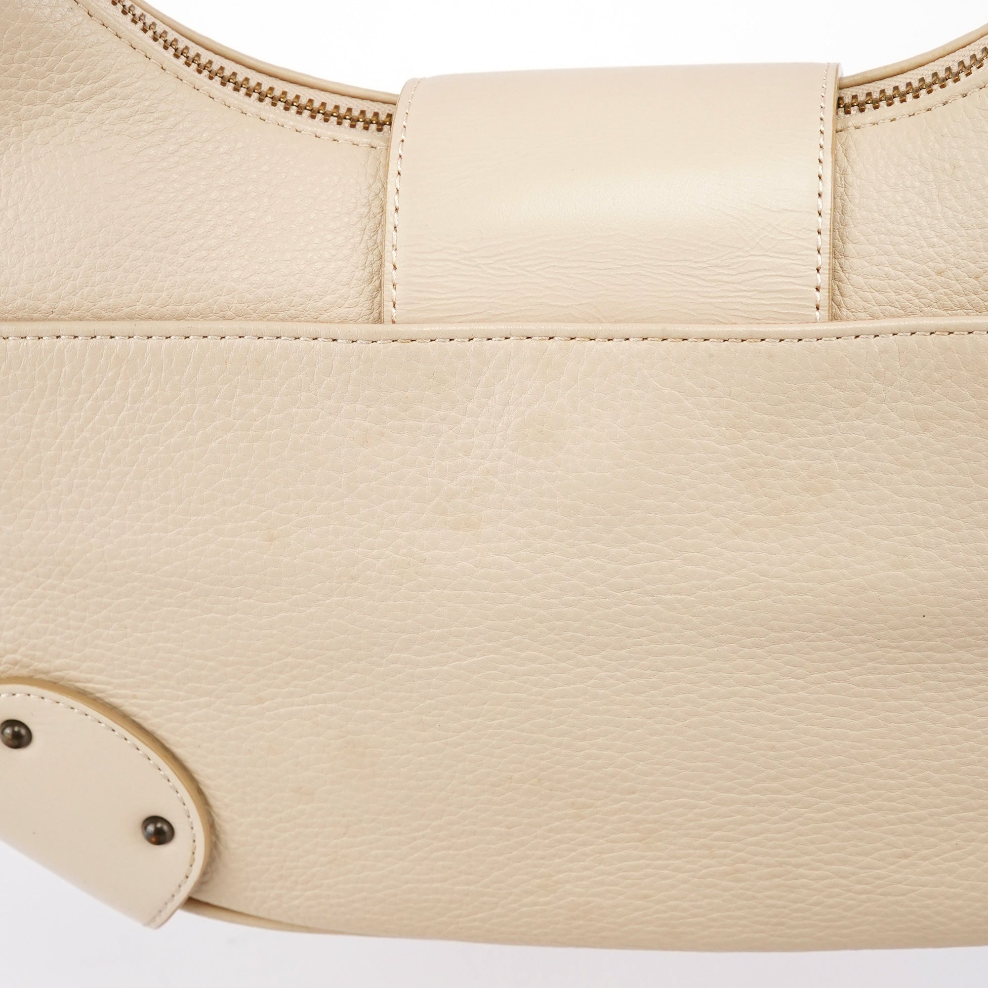 Chloé Ivory Leather C Buckle Shoulder Bag