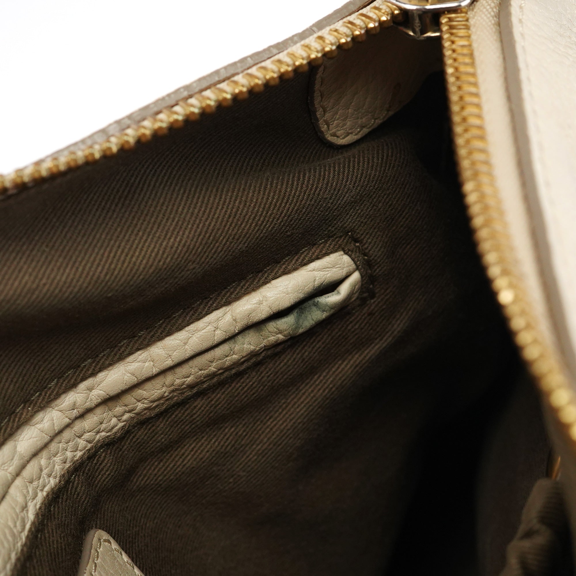 Chloé Sac deux portés Marcie en cuir ivoire