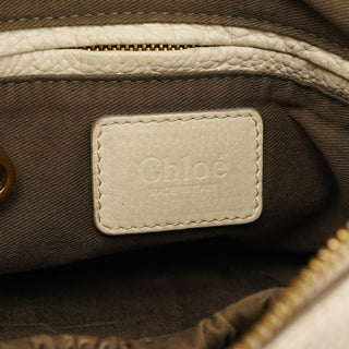 Chloe Ivory Leather Marcie 2-Way Bag