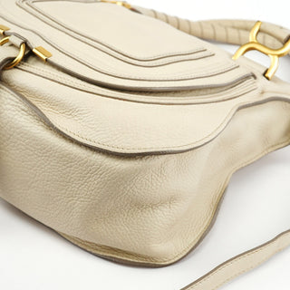 Chloe Ivory Leather Marcie 2-Way Bag