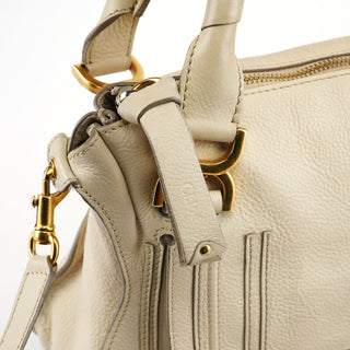Chloe Ivory Leather Marcie 2-Way Bag