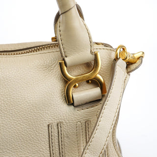 Chloe Ivory Leather Marcie 2-Way Bag