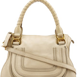 Chloé Sac deux portés Marcie en cuir ivoire