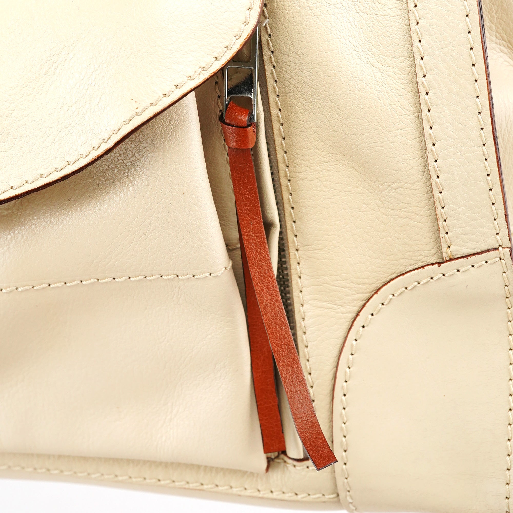 Chloe Ivory Leather Tracy Tote Bag
