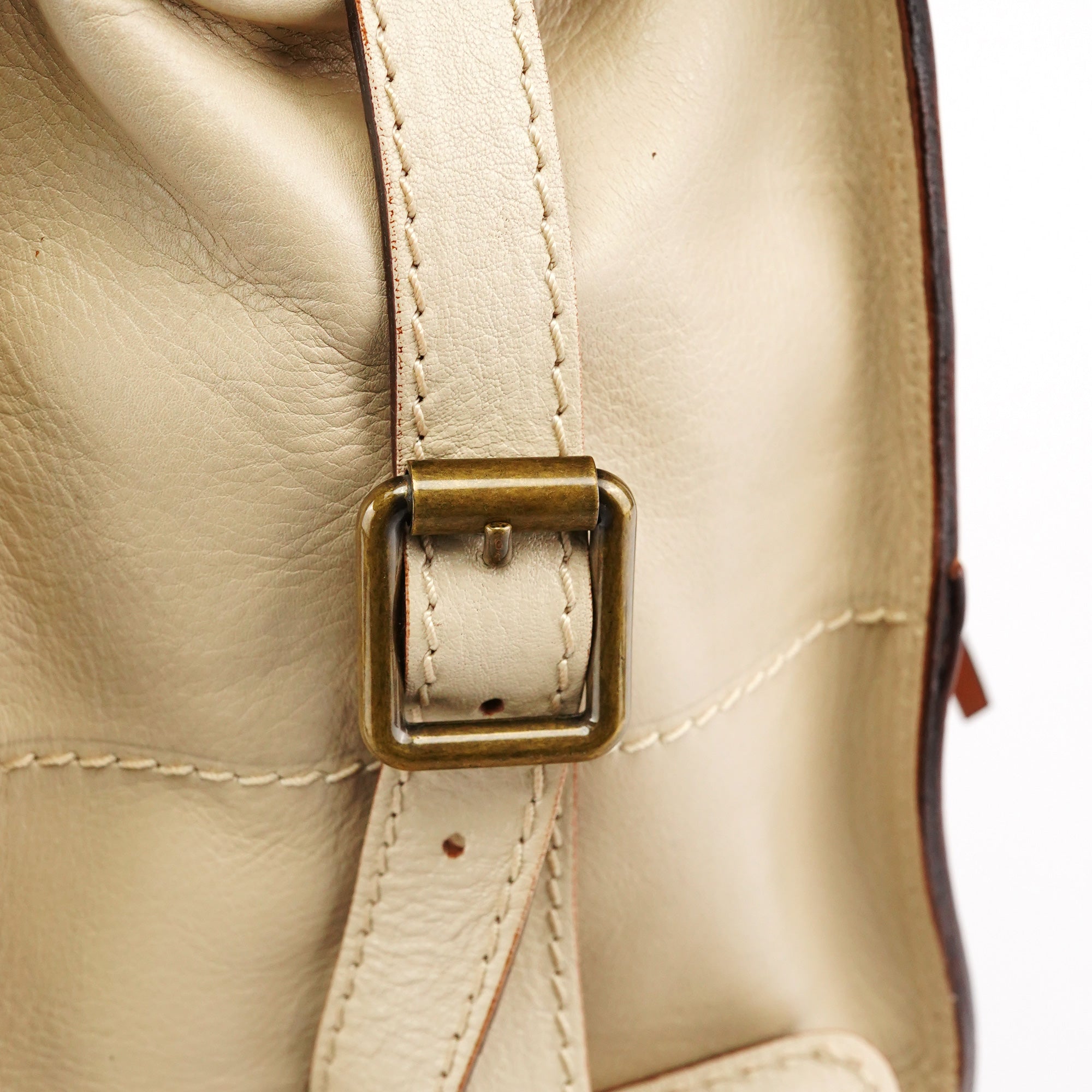 Chloe Ivory Leather Tracy Tote Bag