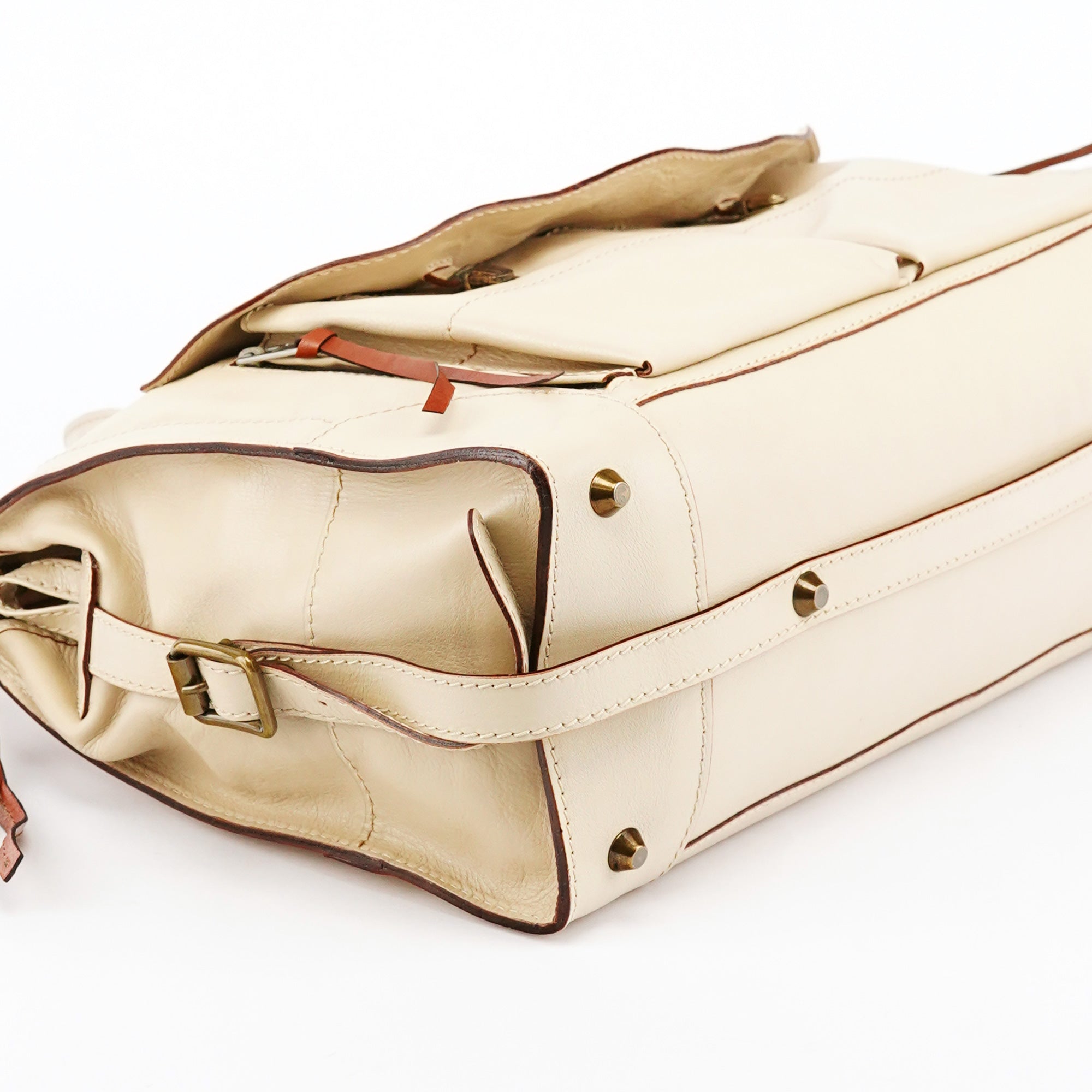 Chloe Ivory Leather Tracy Tote Bag