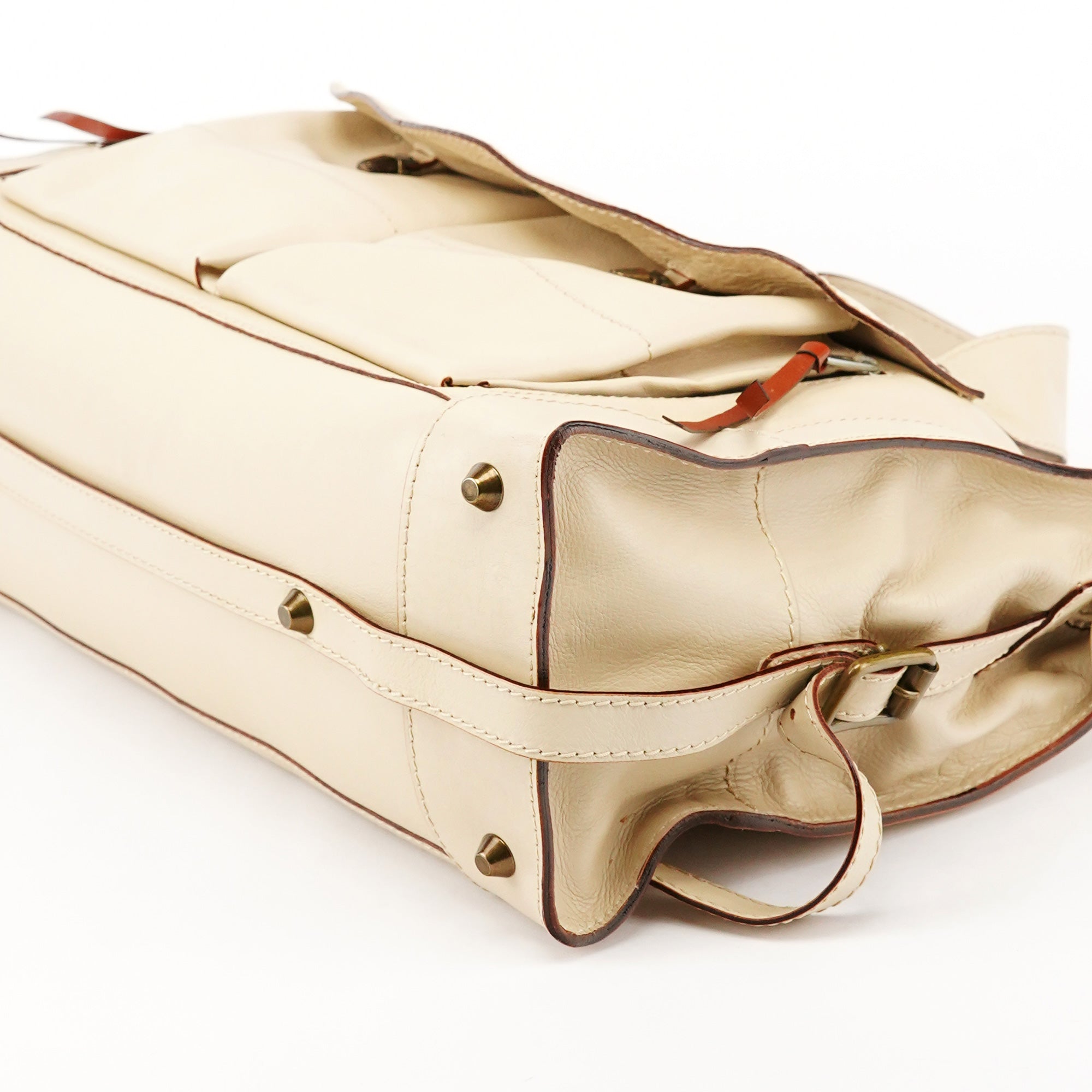 Chloe Ivory Leather Tracy Tote Bag