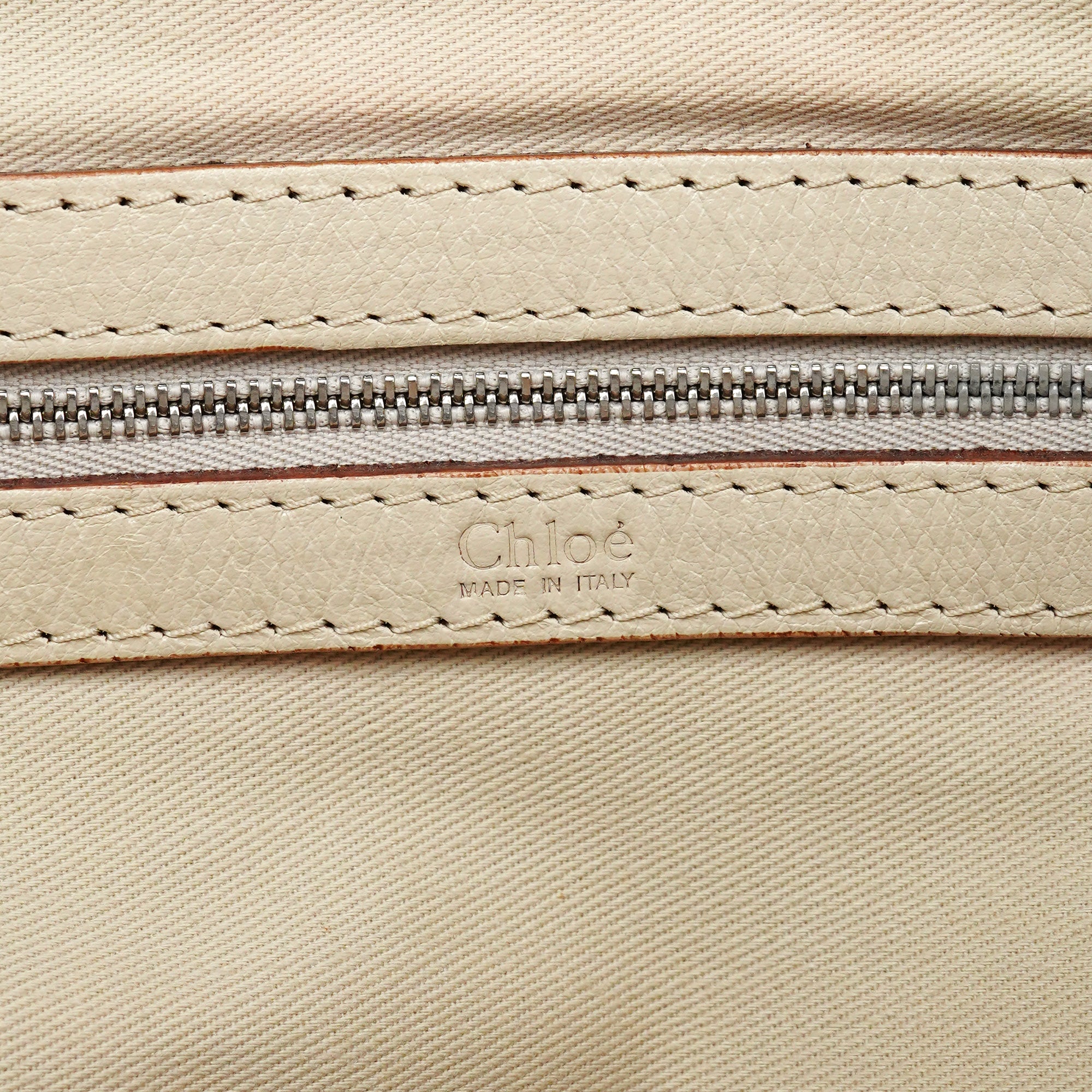 Chloe Ivory Leather Tracy Tote Bag