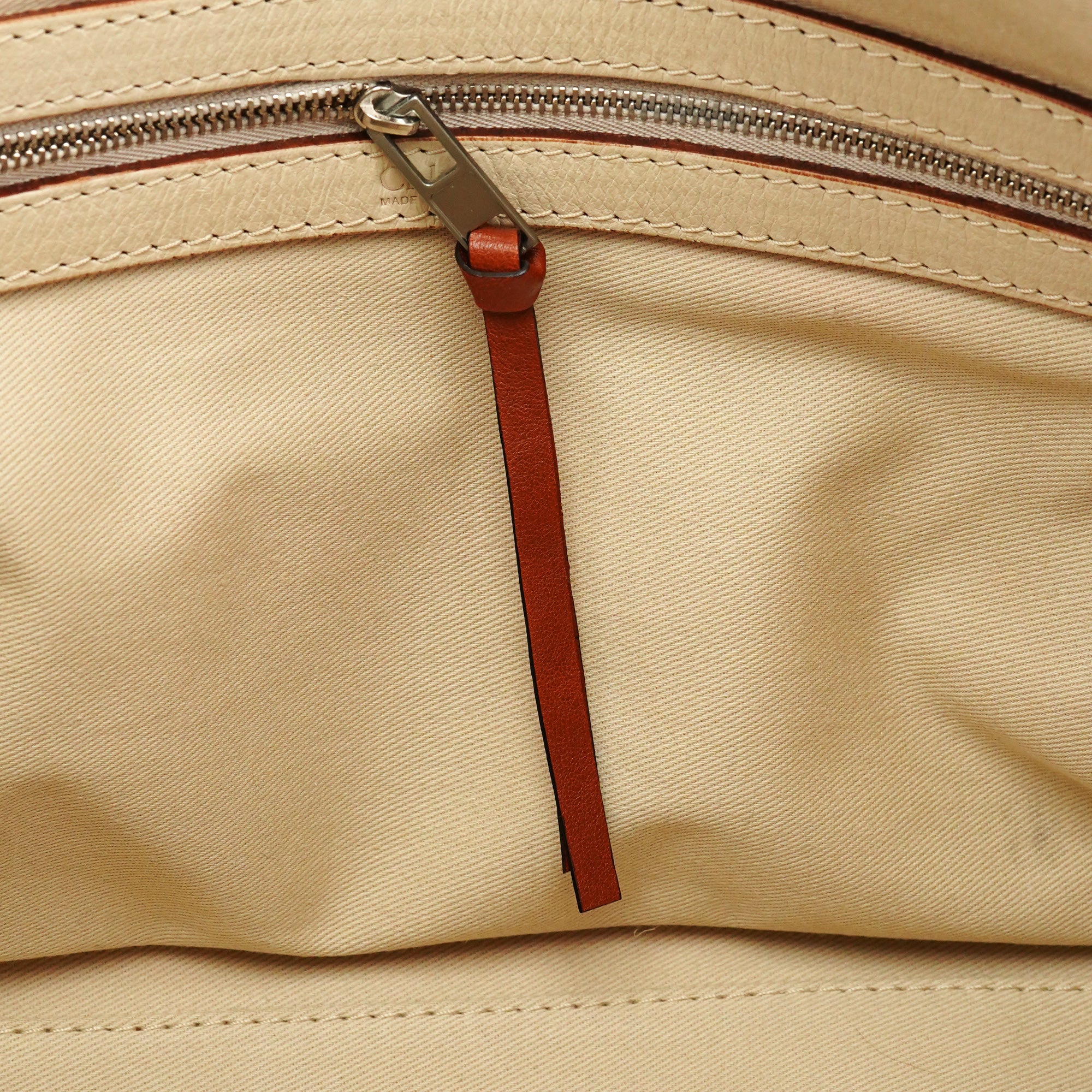 Chloe Ivory Leather Tracy Tote Bag
