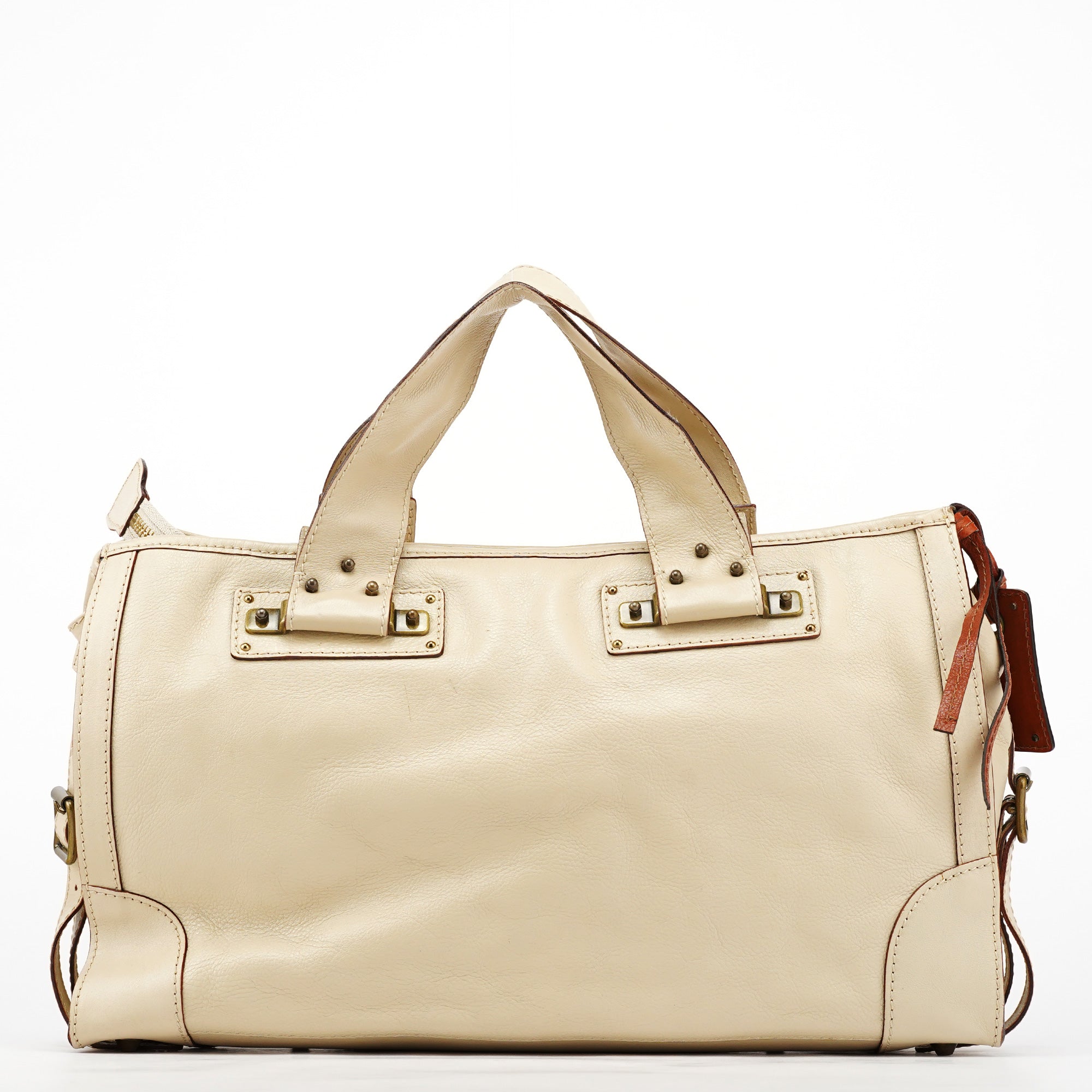 Chloe Ivory Leather Tracy Tote Bag
