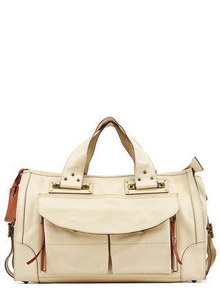 Chloe Ivory Leather Tracy Tote Bag