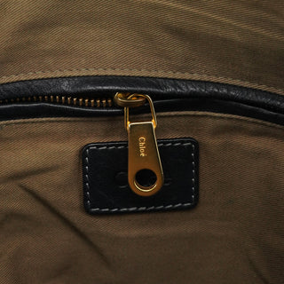 Chloe Large Black Leather Marcie Shoulder Bag