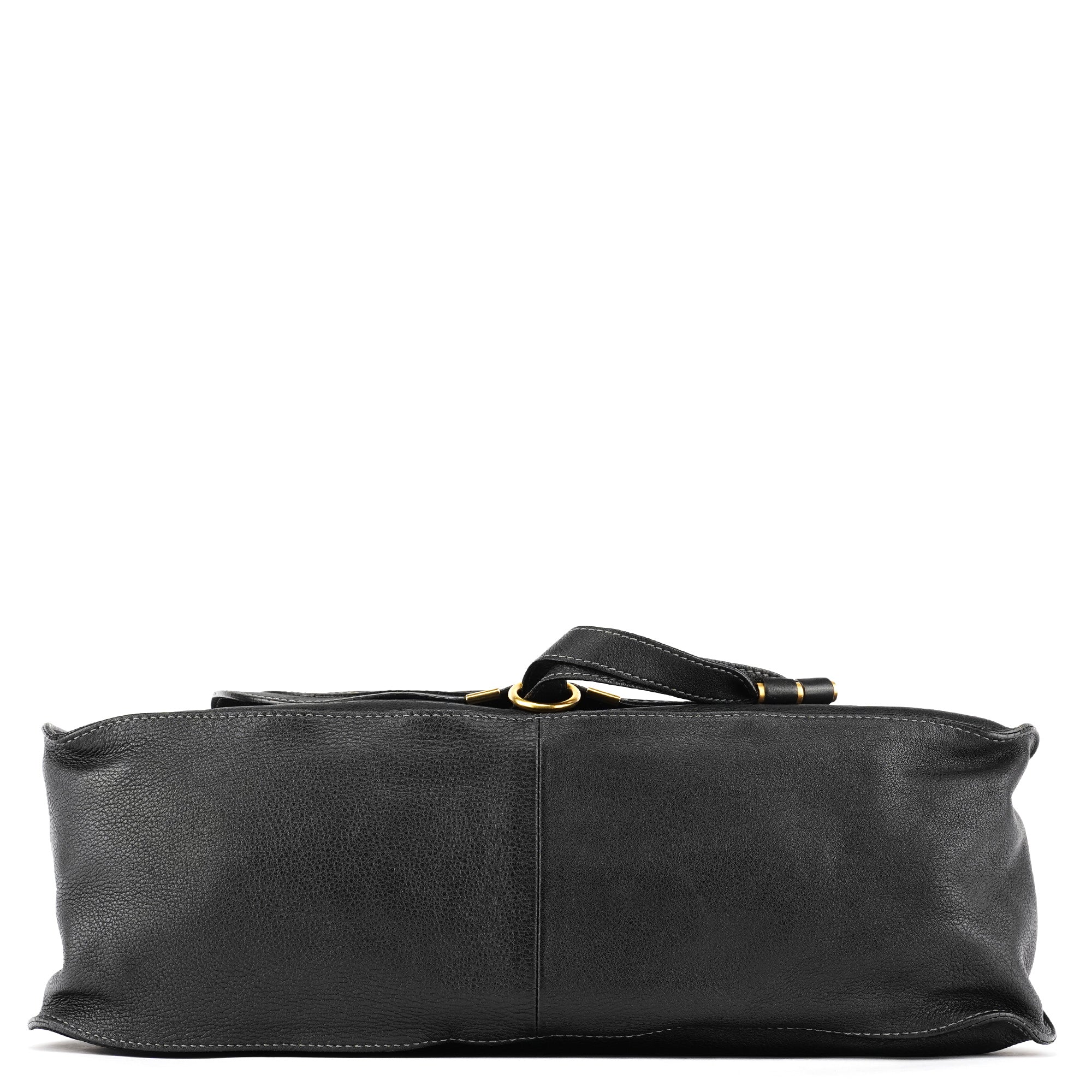 Chloe Large Black Leather Marcie Shoulder Bag