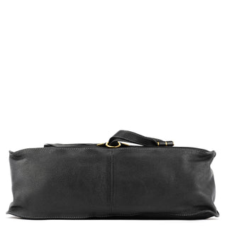 Chloe Large Black Leather Marcie Shoulder Bag
