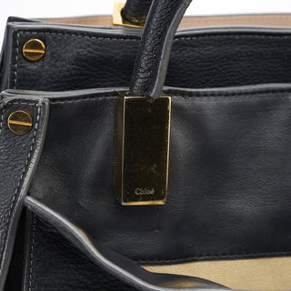 Chloé Large Black Leather Tote Bag