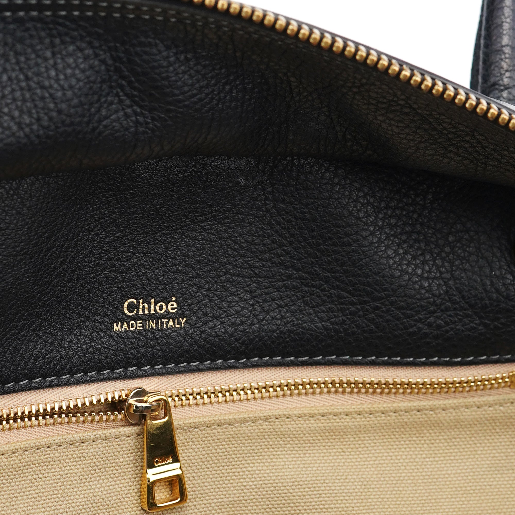 Chloé Large Black Leather Tote Bag