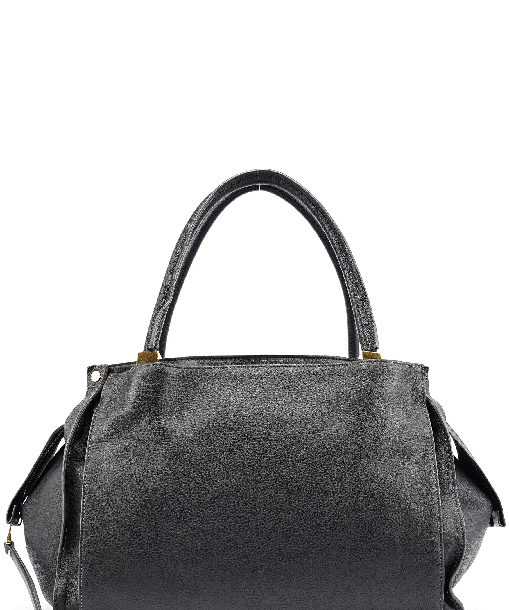 Chloé Large Black Leather Tote Bag