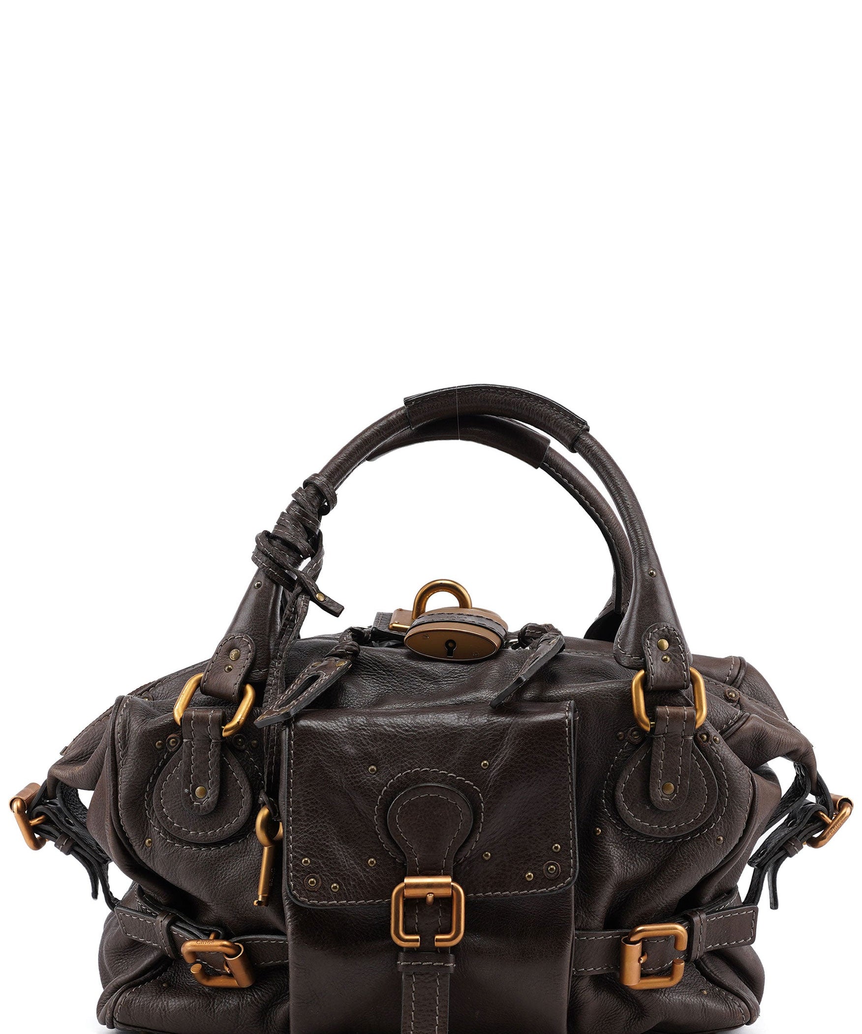 Chloé Large Brown Leather Paddington Shoulder Bag