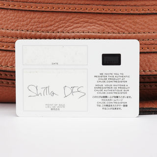 Chloe Large Pale Orange Leather Marcie Shoulder Bag