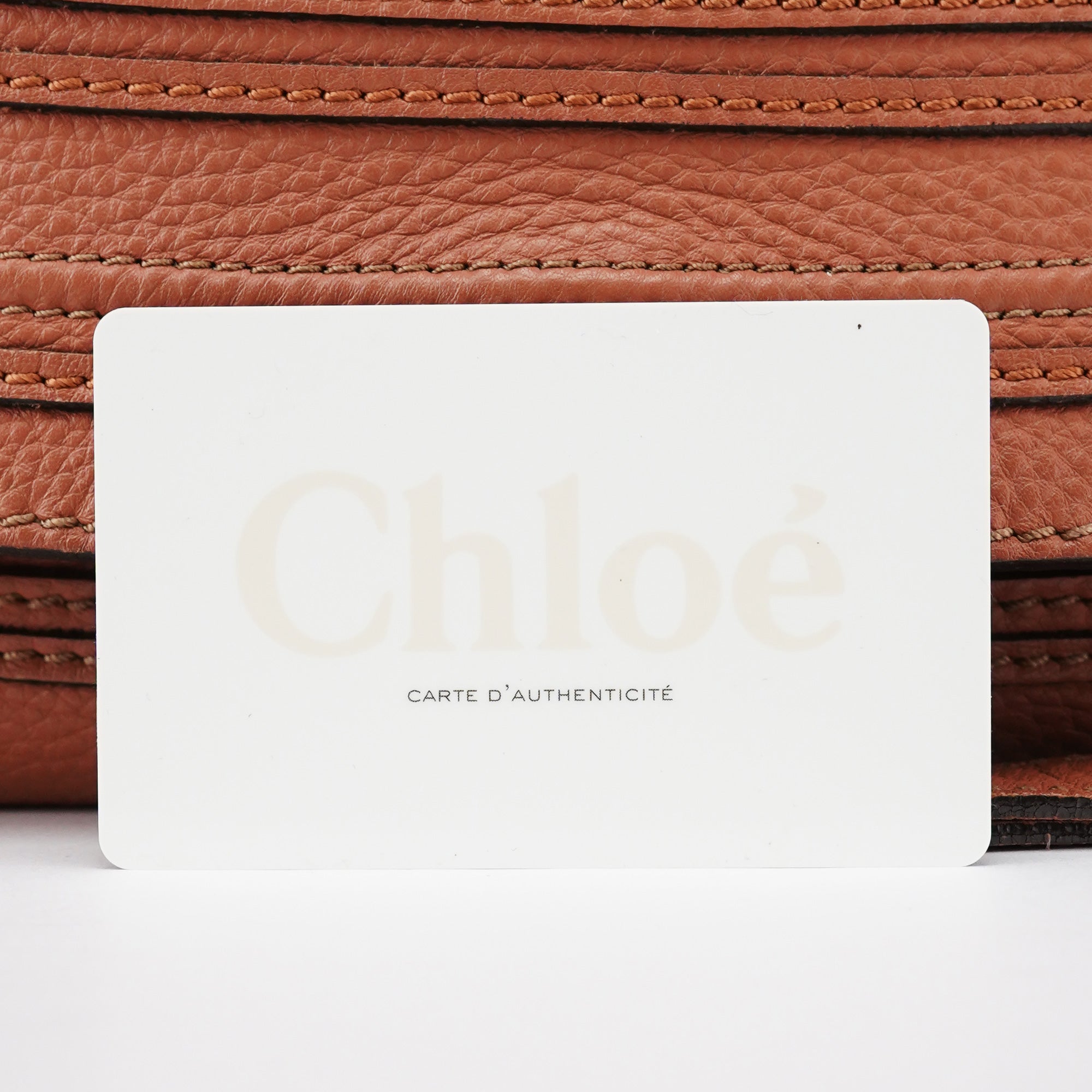 Chloe Large Pale Orange Leather Marcie Shoulder Bag