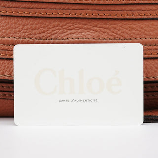Chloe Large Pale Orange Leather Marcie Shoulder Bag