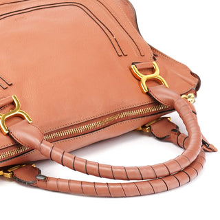 Chloe Large Pale Orange Leather Marcie Shoulder Bag