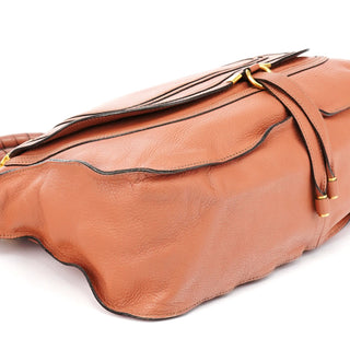 Chloe Large Pale Orange Leather Marcie Shoulder Bag