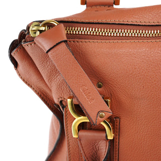 Chloe Large Pale Orange Leather Marcie Shoulder Bag