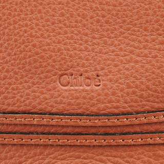 Chloe Large Pale Orange Leather Marcie Shoulder Bag