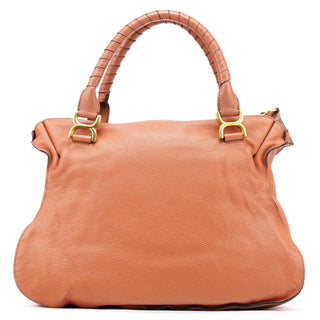 Chloe Large Pale Orange Leather Marcie Shoulder Bag