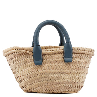 Chloé Light Blue Beige Marcie Basket Bag