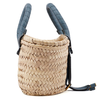 Chloé Light Blue Beige Marcie Basket Bag