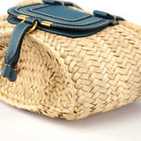 Chloé Light Blue Beige Marcie Basket Bag